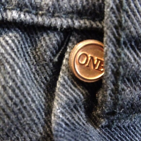 One X One Teaspoon Skirt Womens 26 Black Mini Denim Distressed Fringe Raw Hem - Picture 5 of 9